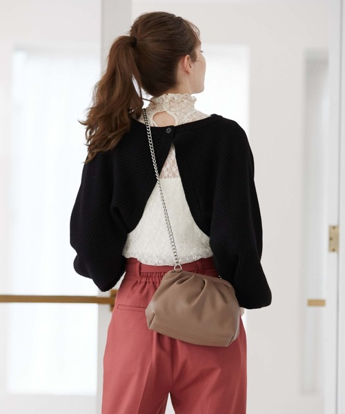 archives（アルシーヴ）の「ＢａｃｋオープンレースＴＯＰＳ（Tシャツ/カットソー・レディース・ブラック/アイボリー・MEDIUM）」の20枚目の写真