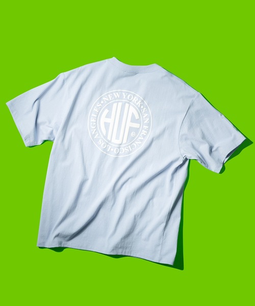 HUF（ハフ）の「REGIONAL TEE / HUF プリントTシャツ（Tシャツ/カットソー・メンズ・ホワイト/アッシュグレー/ブラック/ネイビー/ライトブルー/ダークラベンダー・SMALL/MEDIUM/LARGE/X-LARGE/XX-LARGE）」の4枚目の写真