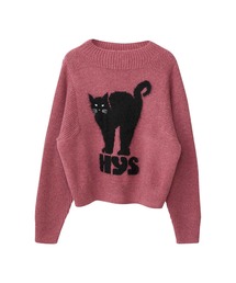 HYSTERIC GLAMOUR | BLACK CAT編込 セーター(ニット/セーター)