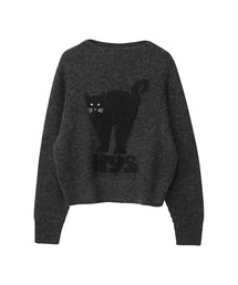 BLACK CAT編込 セーター