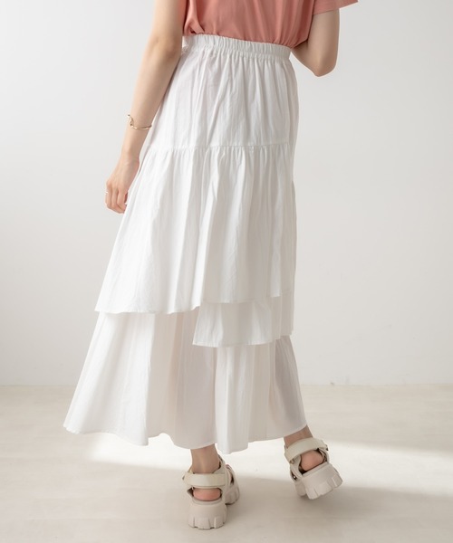 OLIVE des OLIVE(オリーブデオリーブ)の「ランダムティアードスカート(スカート・レディース・ピンク/ブラック/オフホワイト・FREE)」の9枚目の写真