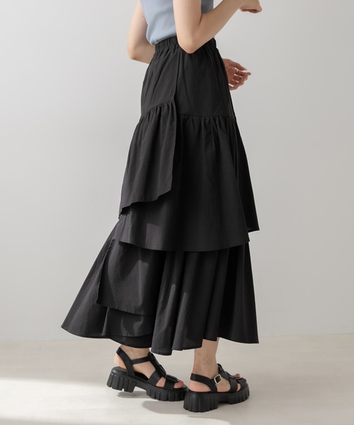 OLIVE des OLIVE(オリーブデオリーブ)の「ランダムティアードスカート(スカート・レディース・ピンク/ブラック/オフホワイト・FREE)」の14枚目の写真