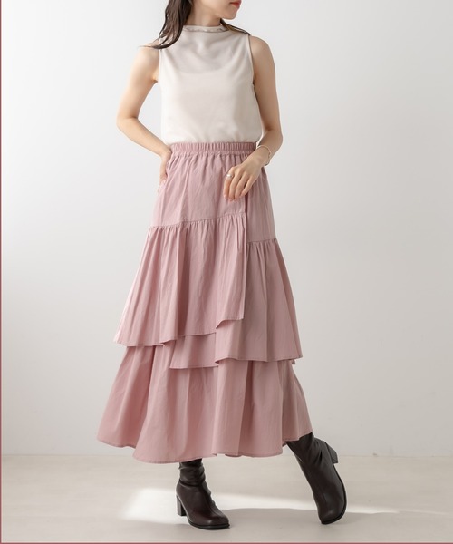 OLIVE des OLIVE(オリーブデオリーブ)の「ランダムティアードスカート(スカート・レディース・ピンク/ブラック/オフホワイト・FREE)」の16枚目の写真