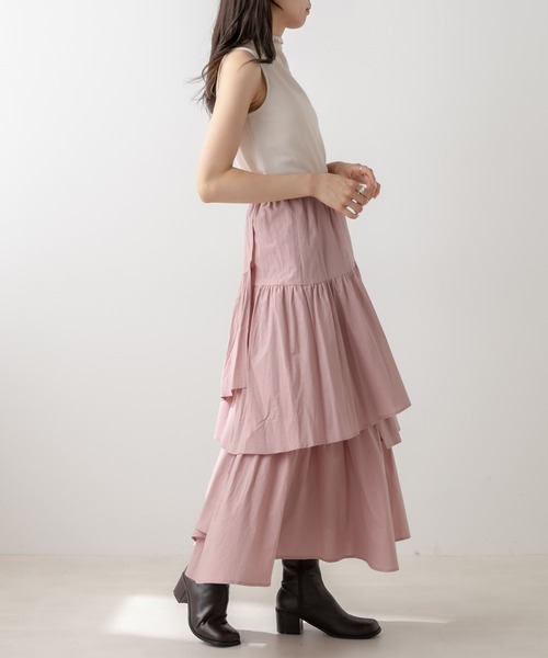 OLIVE des OLIVE(オリーブデオリーブ)の「ランダムティアードスカート(スカート・レディース・ピンク/ブラック/オフホワイト・FREE)」の17枚目の写真