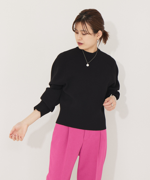 Rouge vif（ルージュヴィフ）の「【セットアップ対応】長袖ニットプルオーバー（ニット/セーター・レディース・ブルー/ブラウン/ブラック・フリー）」の2枚目の写真