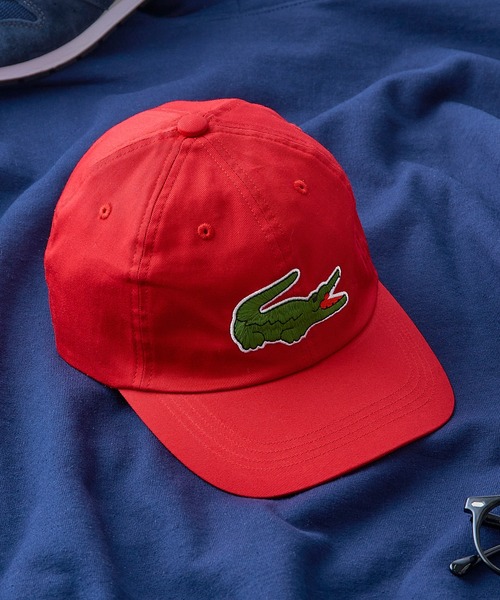 LACOSTE（ラコステ）の「【LACOSTE】Big Crocodile CAP ラコステビッグクロコダイルキャップ  L1231（キャップ・メンズ・ホワイト/ブラック/ベージュ/ネイビー/ライトブルー/ブルー/レッド・FREE）」の7枚目の写真