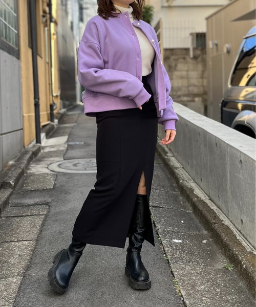 mi via loca（ミヴィアロカ）の「タイトストレッチスカート（スカート・レディース・ブラック/ベージュ/ブラウン・FREE）」の22枚目の写真