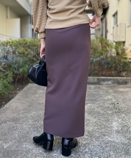 mi via loca（ミヴィアロカ）の「タイトストレッチスカート（スカート・レディース・ブラック/ベージュ/ブラウン・FREE）」の5枚目の写真