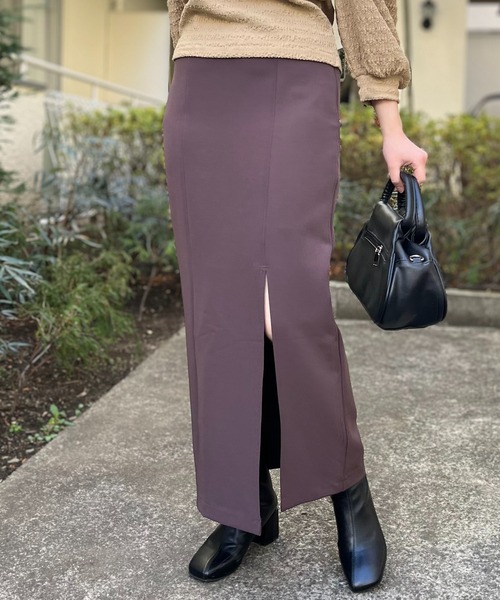 mi via loca（ミヴィアロカ）の「タイトストレッチスカート（スカート・レディース・ブラック/ベージュ/ブラウン・FREE）」の10枚目の写真