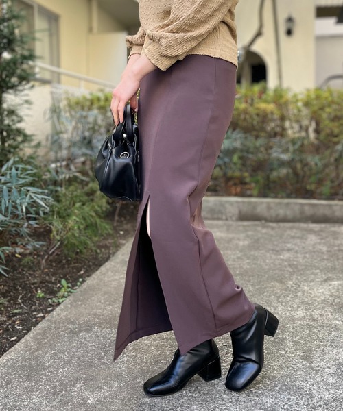 mi via loca（ミヴィアロカ）の「タイトストレッチスカート（スカート・レディース・ブラック/ベージュ/ブラウン・FREE）」の7枚目の写真