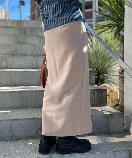 mi via loca（ミヴィアロカ）の「タイトストレッチスカート（スカート・レディース・ブラック/ベージュ/ブラウン・FREE）」の15枚目の写真