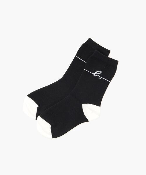 agnes b.(アニエスベー)の「AB81 E CHAUSSETTE キッズ LINEB. ソックス(ソックス/靴下・キッズ・ブラック・2/1/3)」の1枚目の写真