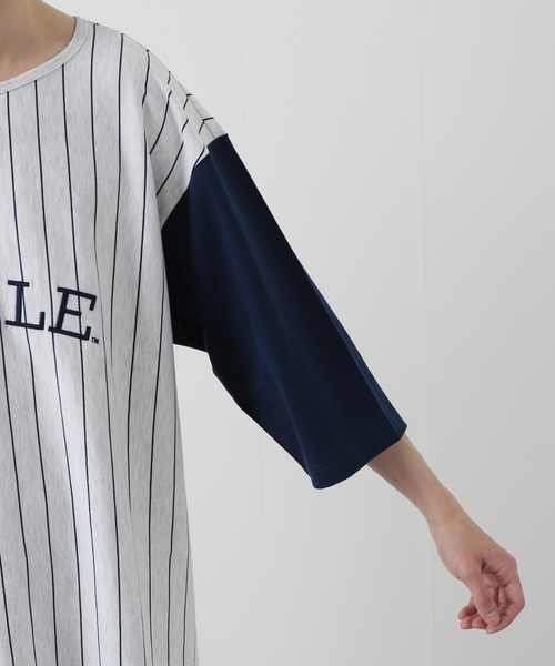 JOURNAL STANDARD(ジャーナルスタンダード)の「【YALE×JOURNAL STANDARD】別注 ベースボール ヘンリーネックTシャツ(Tシャツ/カットソー・メンズ・ホワイト/グレー・MEDIUM/LARGE)」の7枚目の写真