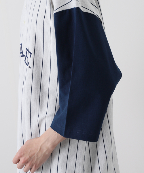 JOURNAL STANDARD(ジャーナルスタンダード)の「【YALE×JOURNAL STANDARD】別注 ベースボール ヘンリーネックTシャツ(Tシャツ/カットソー・メンズ・ホワイト/グレー・MEDIUM/LARGE)」の14枚目の写真