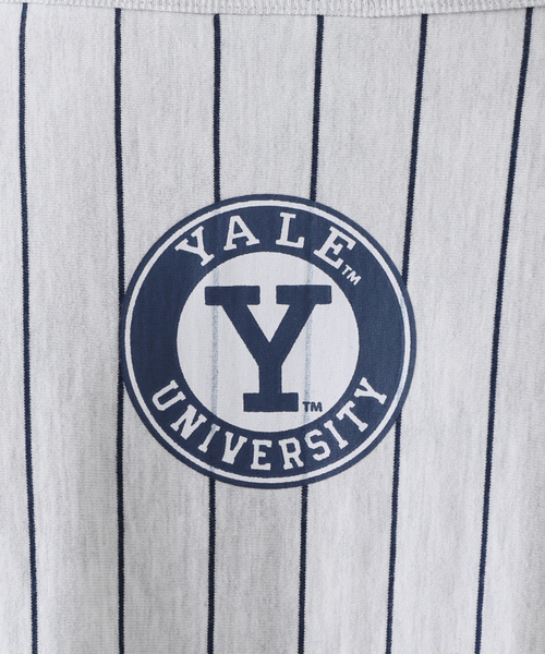 JOURNAL STANDARD(ジャーナルスタンダード)の「【YALE×JOURNAL STANDARD】別注 ベースボール ヘンリーネックTシャツ(Tシャツ/カットソー・メンズ・ホワイト/グレー・MEDIUM/LARGE)」の6枚目の写真