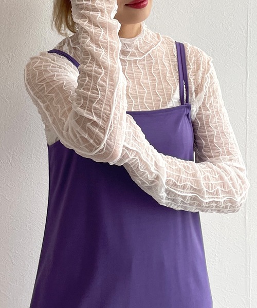w closet(ダブルクローゼット)の「フィンガーホールハイネックプルオーバー(ニット/セーター・レディース・オフホワイト/ブラウン/ブラック/ラベンダー・FREE)」の12枚目の写真