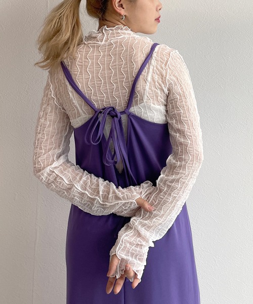 w closet(ダブルクローゼット)の「フィンガーホールハイネックプルオーバー(ニット/セーター・レディース・オフホワイト/ブラウン/ブラック/ラベンダー・FREE)」の13枚目の写真