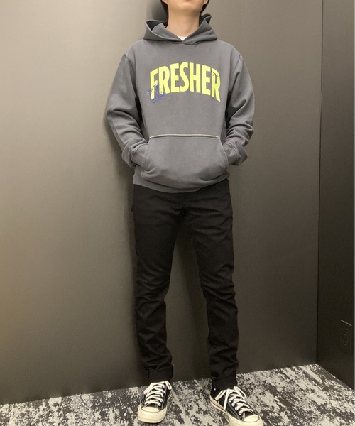 SCOTCH&SODA（スコッチアンドソーダ）の「"FRESHER" プリントパーカ【169207】（パーカー・メンズ・ダークグレー・SMALL/MEDIUM/LARGE）」の6枚目の写真