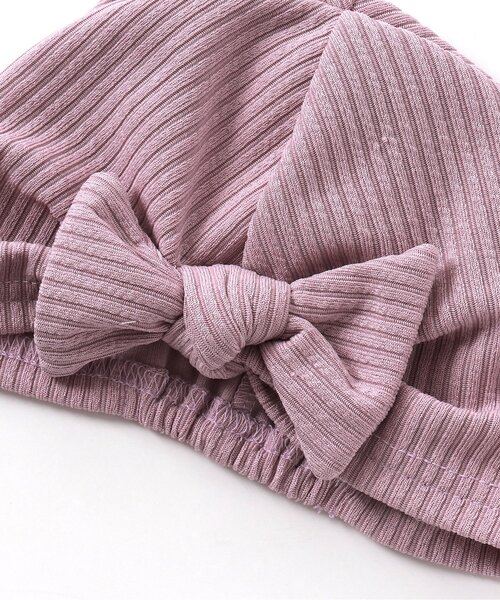 BREEZE（ブリーズ）の「ベビーターバン（その他ベビー用品・キッズ・ピンク/アイボリー・46/48）」の5枚目の写真