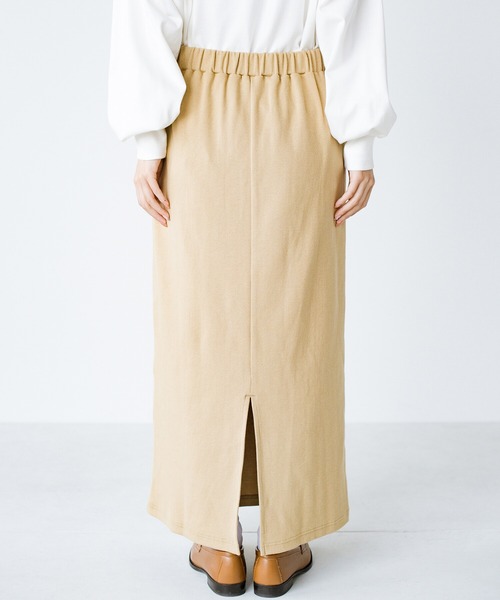 haco!（ハコ）の「シンプルなのに大人っぽさ2割増！シルエットにこだわった　やさしい着心地のすらり見えカットソースカートby who made me（スカート・レディース・ブラック/ベージュ/グリーン/ピンク・SMALL/MEDIUM/LARGE/X-LARGE）」の9枚目の写真