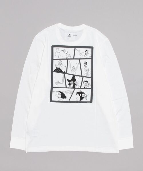 adidas(アディダス)の「ディズニー 長袖Tシャツ / ロンT / アディダスオリジナルス(Tシャツ/カットソー・メンズ・ホワイト/ブラック・SMALL/XX-LARGE/3XL/LARGE/X-LARGE/MEDIUM/X-SMALL)」の7枚目の写真