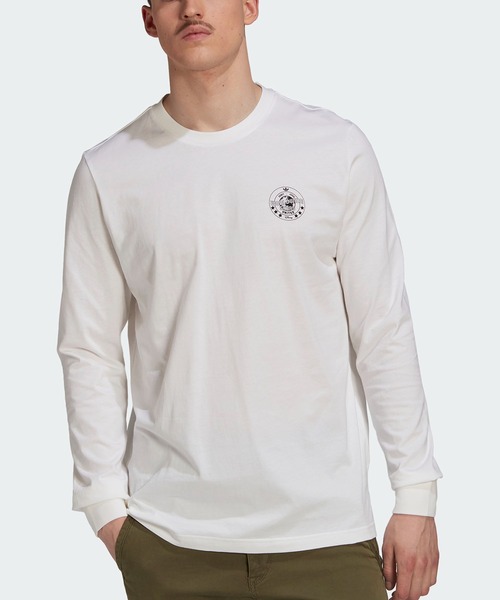 adidas(アディダス)の「ディズニー 長袖Tシャツ / ロンT / アディダスオリジナルス(Tシャツ/カットソー・メンズ・ホワイト/ブラック・SMALL/XX-LARGE/3XL/LARGE/X-LARGE/MEDIUM/X-SMALL)」の9枚目の写真