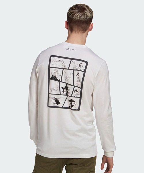 adidas(アディダス)の「ディズニー 長袖Tシャツ / ロンT / アディダスオリジナルス(Tシャツ/カットソー・メンズ・ホワイト/ブラック・SMALL/XX-LARGE/3XL/LARGE/X-LARGE/MEDIUM/X-SMALL)」の15枚目の写真
