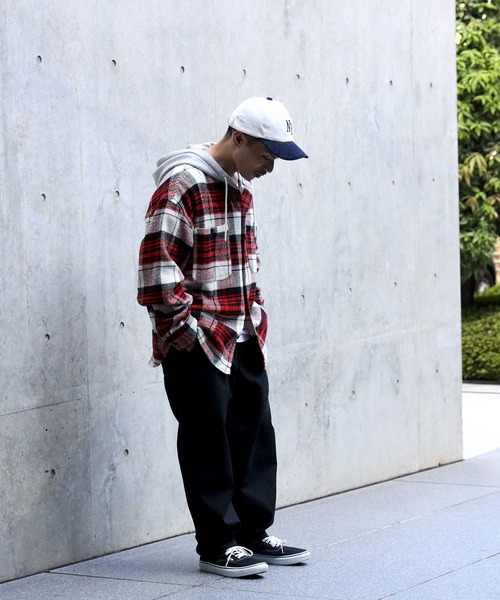 BACK NUMBER（バックナンバー）の「【BACK NUMBER】フードヘビーネルシャツ（シャツ/ブラウス・メンズ・ネイビー/イエロー/ブルー・M/L/XL）」の6枚目の写真