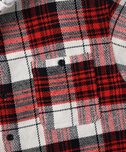 BACK NUMBER（バックナンバー）の「【BACK NUMBER】フードヘビーネルシャツ（シャツ/ブラウス・メンズ・ネイビー/イエロー/ブルー・M/L/XL）」の12枚目の写真