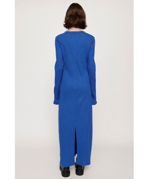 SLY(スライ)の「BACK SLIT CUT RIB L/OP バックスリット カット リブ ロングワンピース(ワンピース・レディース・ブラック/ブルー・FREE)」の7枚目の写真
