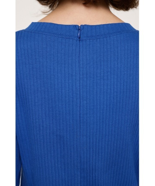 SLY(スライ)の「BACK SLIT CUT RIB L/OP バックスリット カット リブ ロングワンピース(ワンピース・レディース・ブラック/ブルー・FREE)」の14枚目の写真