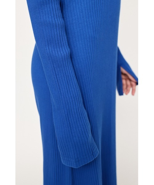 SLY(スライ)の「BACK SLIT CUT RIB L/OP バックスリット カット リブ ロングワンピース(ワンピース・レディース・ブラック/ブルー・FREE)」の10枚目の写真