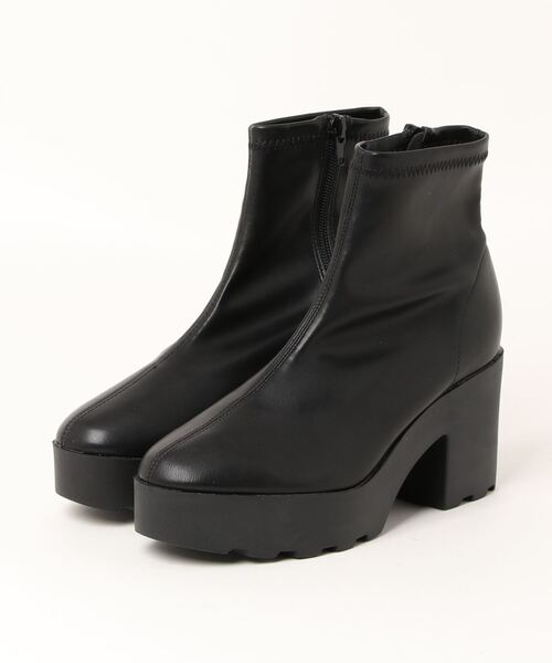 SpRay（スプレイ）の「厚底ストレッチショートブーツ（ブーツ・レディース・ブラック/ブラウン/アイボリー・MEDIUM/LARGE）」の7枚目の写真