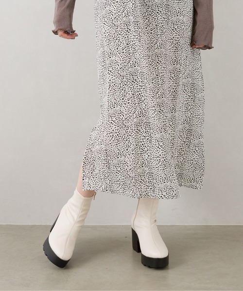 SpRay（スプレイ）の「厚底ストレッチショートブーツ（ブーツ・レディース・ブラック/ブラウン/アイボリー・MEDIUM/LARGE）」の15枚目の写真