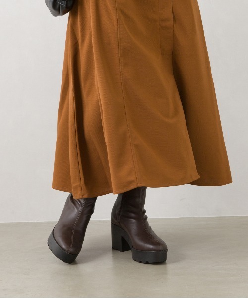 SpRay（スプレイ）の「厚底ストレッチショートブーツ（ブーツ・レディース・ブラック/ブラウン/アイボリー・MEDIUM/LARGE）」の12枚目の写真