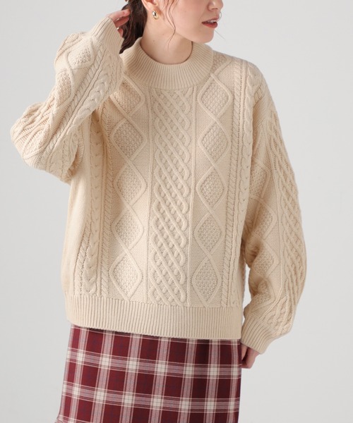Honeys（ハニーズ）の「ケーブル編ハイネック（ニット/セーター）」 - WEAR