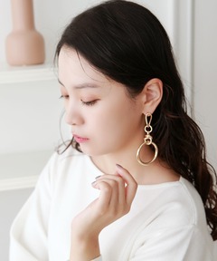 メタル 3連チェーン イヤリング（イヤリング）｜Port（ポート）の