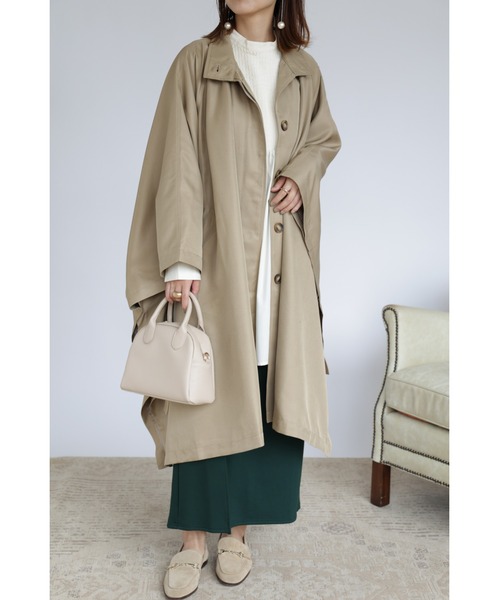 &. NOSTALGIA（アンドドットノスタルジア）の「【ZOZO限定】スクエアポンチョコート（トレンチコート・レディース・ブラック/ベージュ・FREE）」の11枚目の写真