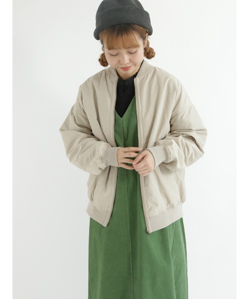 Samansa Mos2（サマンサ モスモス）の「スタンドリブブルゾン（ブルゾン・レディース・チャコール/カーキ/ベージュ・ﾌﾘ-）」の10枚目の写真