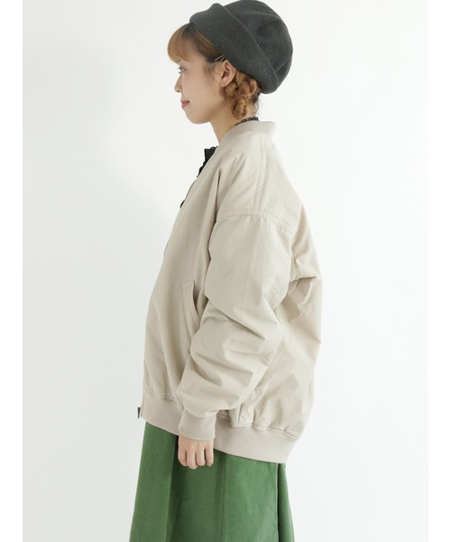 Samansa Mos2（サマンサ モスモス）の「スタンドリブブルゾン（ブルゾン・レディース・チャコール/カーキ/ベージュ・ﾌﾘ-）」の12枚目の写真