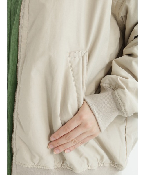 Samansa Mos2（サマンサ モスモス）の「スタンドリブブルゾン（ブルゾン・レディース・チャコール/カーキ/ベージュ・ﾌﾘ-）」の17枚目の写真