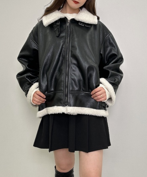 INGNI(イング)の「ボアB-3(ブルゾン・レディース・ブラック系その他2/ブラウン系その他2・M)」の5枚目の写真