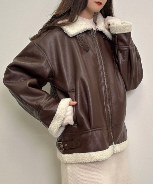 INGNI(イング)の「ボアB-3(ブルゾン・レディース・ブラック系その他2/ブラウン系その他2・M)」の10枚目の写真