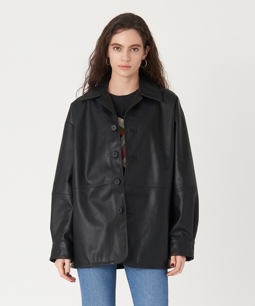 Levi's(リーバイス)の「Levi's/リーバイス AMELIE レザージャケット CAVIAR(その他アウター・レディース・ブラック・XS/S/M)」の12枚目の写真