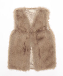 Esime（エシミー）の「フェイクファーベスト ロング（ベスト）」