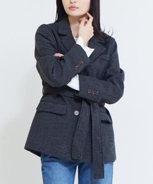 solleim | ウールライクチェックテーラードジャケット(テーラードジャケット)