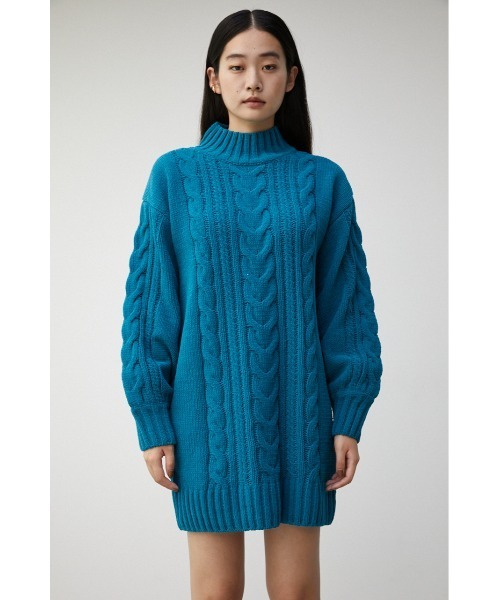 AZUL by moussy（アズールバイマウジー）の「CHENILLE CABLE MINI ONEPIECE/シェニールケーブルミニワンピース（ワンピース・レディース・オレンジ/ブルー/ライトベージュ・SMALL/MEDIUM）」の7枚目の写真