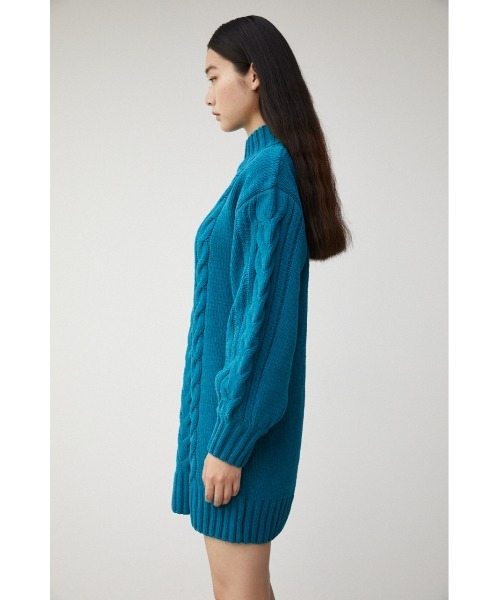 AZUL by moussy（アズールバイマウジー）の「CHENILLE CABLE MINI ONEPIECE/シェニールケーブルミニワンピース（ワンピース・レディース・オレンジ/ブルー/ライトベージュ・SMALL/MEDIUM）」の8枚目の写真
