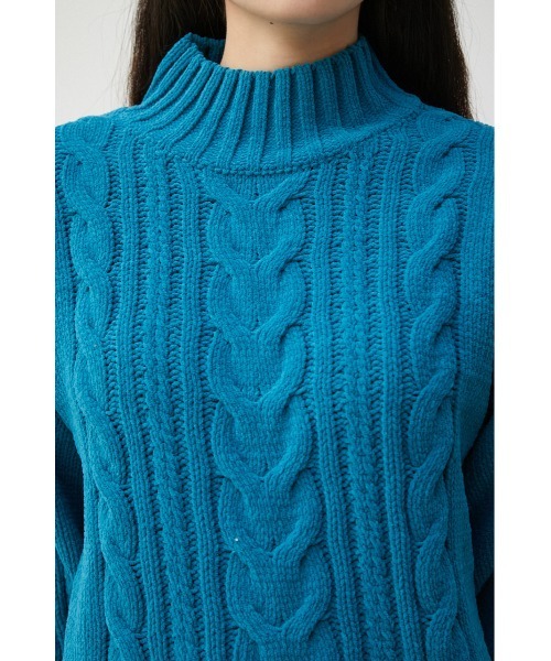 AZUL by moussy（アズールバイマウジー）の「CHENILLE CABLE MINI ONEPIECE/シェニールケーブルミニワンピース（ワンピース・レディース・オレンジ/ブルー/ライトベージュ・SMALL/MEDIUM）」の10枚目の写真