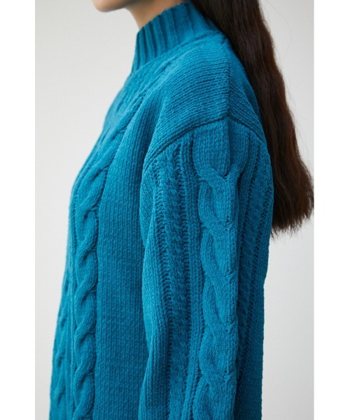 AZUL by moussy（アズールバイマウジー）の「CHENILLE CABLE MINI ONEPIECE/シェニールケーブルミニワンピース（ワンピース・レディース・オレンジ/ブルー/ライトベージュ・SMALL/MEDIUM）」の11枚目の写真